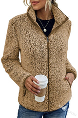 Lara - Teddy Fleece Damen Strickjacke