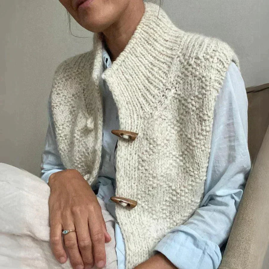 Strickweste Mit Stehkragen Für Frauen | Ärmellos