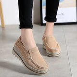 Lynn – Damen Plateau Loafer aus Wildleder