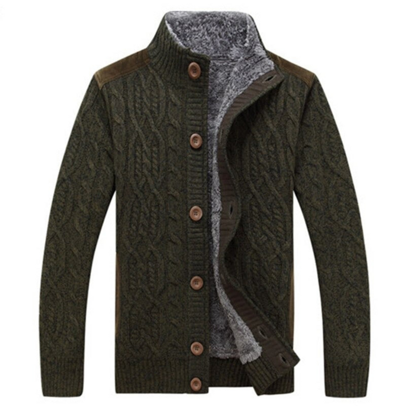Gestrickte Jacke Mit Knöpfen Für Herren | Lange Ärmel