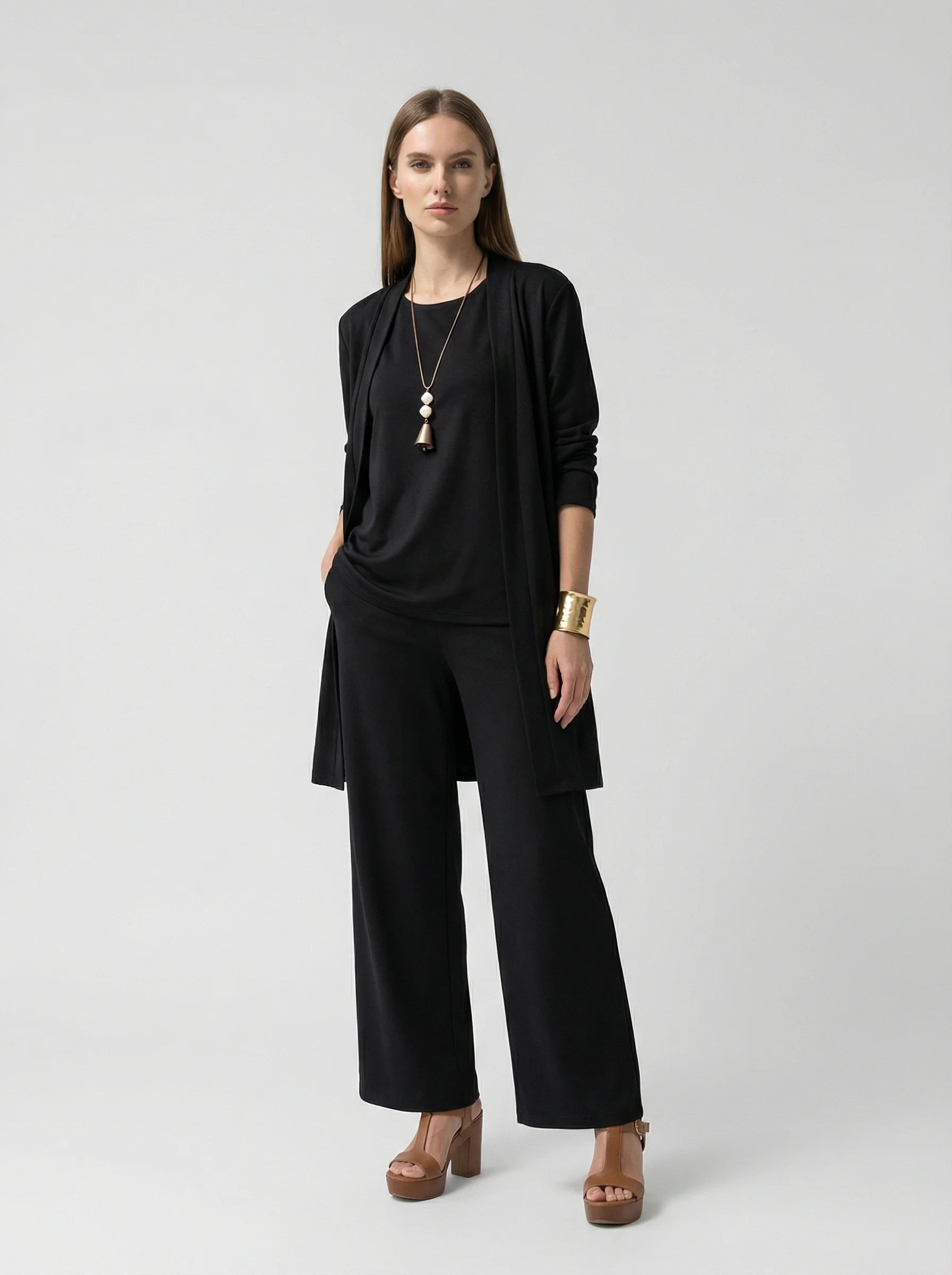 Hosenanzug Damen | Dreiteiliger Set Mit Fließender Linienführung