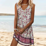 Ärmelloses Strandkleid Mit V-ausschnitt Für Frauen | Mini