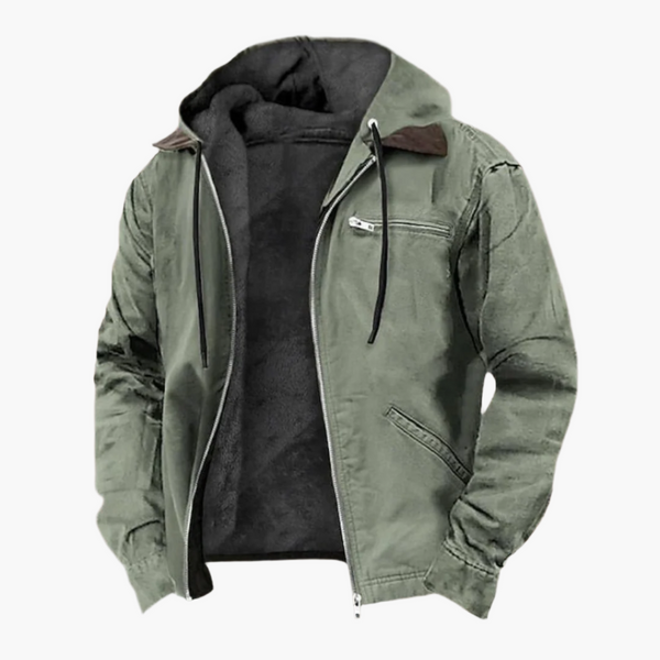 Lässige Winterjacke Mit Kapuze Für Herren | Mit Reißverschluss