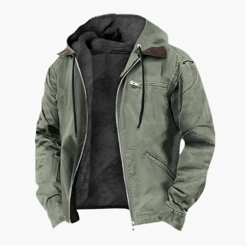 Lässige Winterjacke Mit Kapuze Für Herren | Mit Reißverschluss
