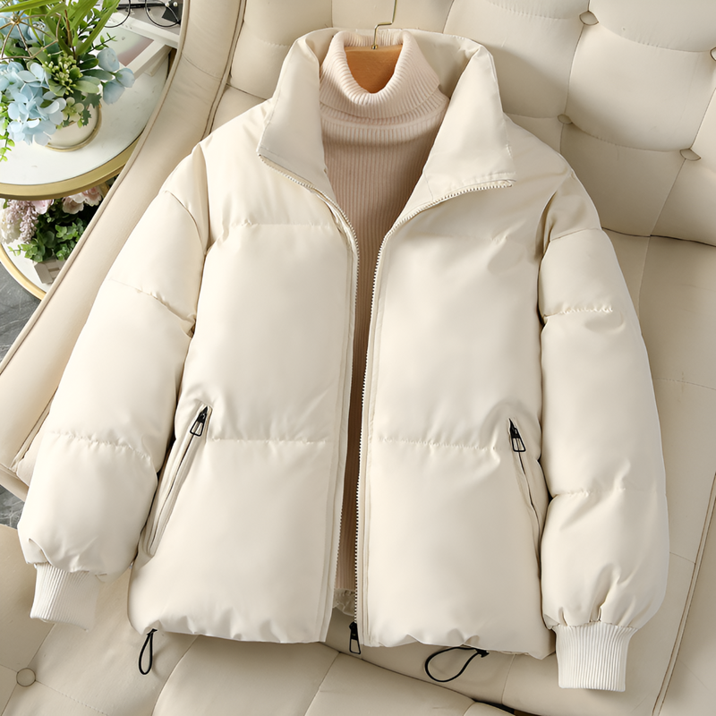 Damen Puffer Winterjacke Mit Hohem Kragen | Gesteppt