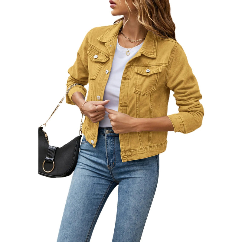 Taillierte Jeansjacke Für Damen | Fronttaschen