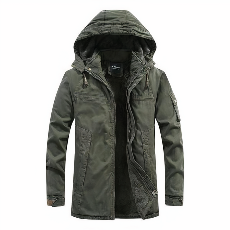 Stylische Herren Winterjacke | Mit Kapuze