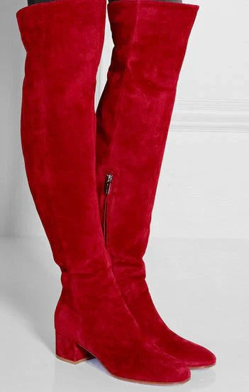 Overknee-Stiefel Für Damen | Quadratischer Absatz