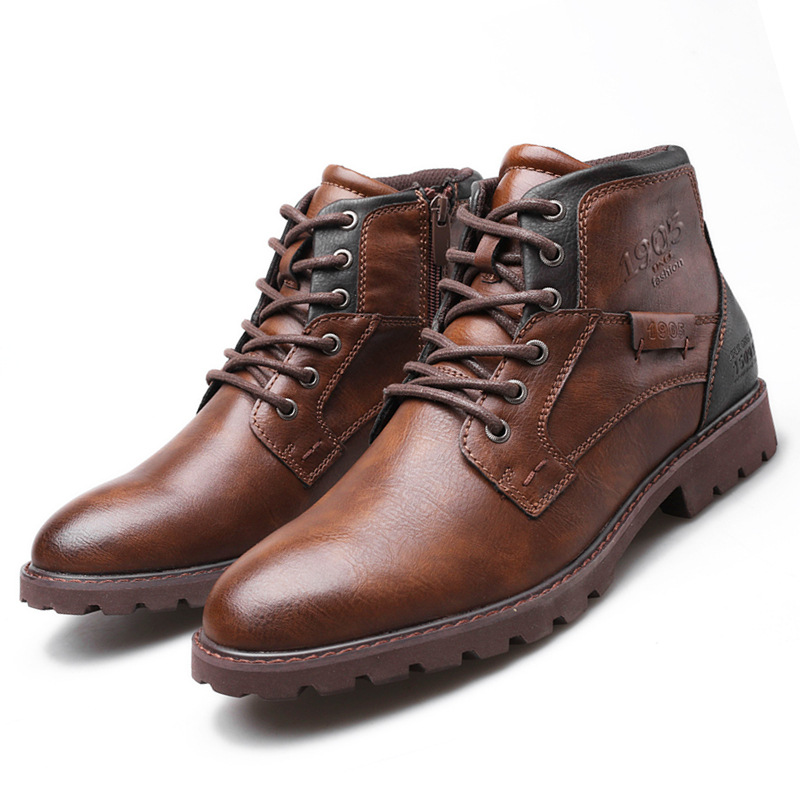 Tibbie - Lederstiefel mit Reißverschlüssen