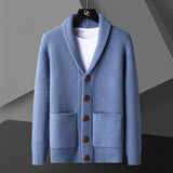 Stilvolle Strickjacke Mit Reverskragen Und Knopfleiste Für Herren | Winter