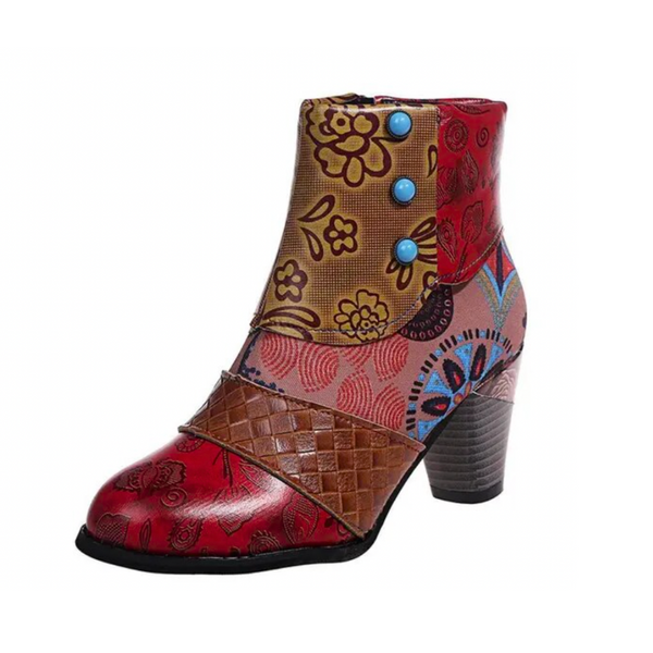 Lässige High-heel Stiefeletten Für Damen | Mit Reißverschluss