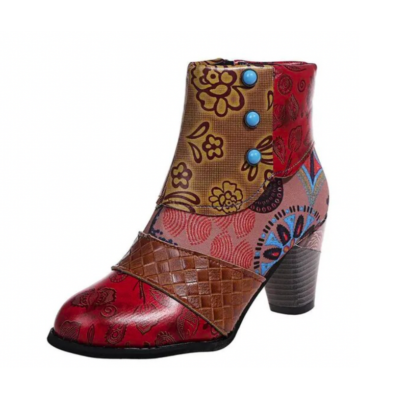 Lässige High-heel Stiefeletten Für Damen | Mit Reißverschluss