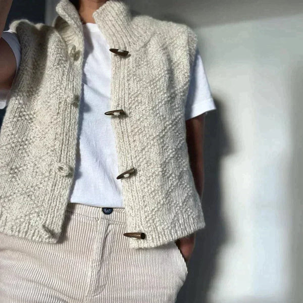 Strickweste Mit Stehkragen Für Frauen | Ärmellos