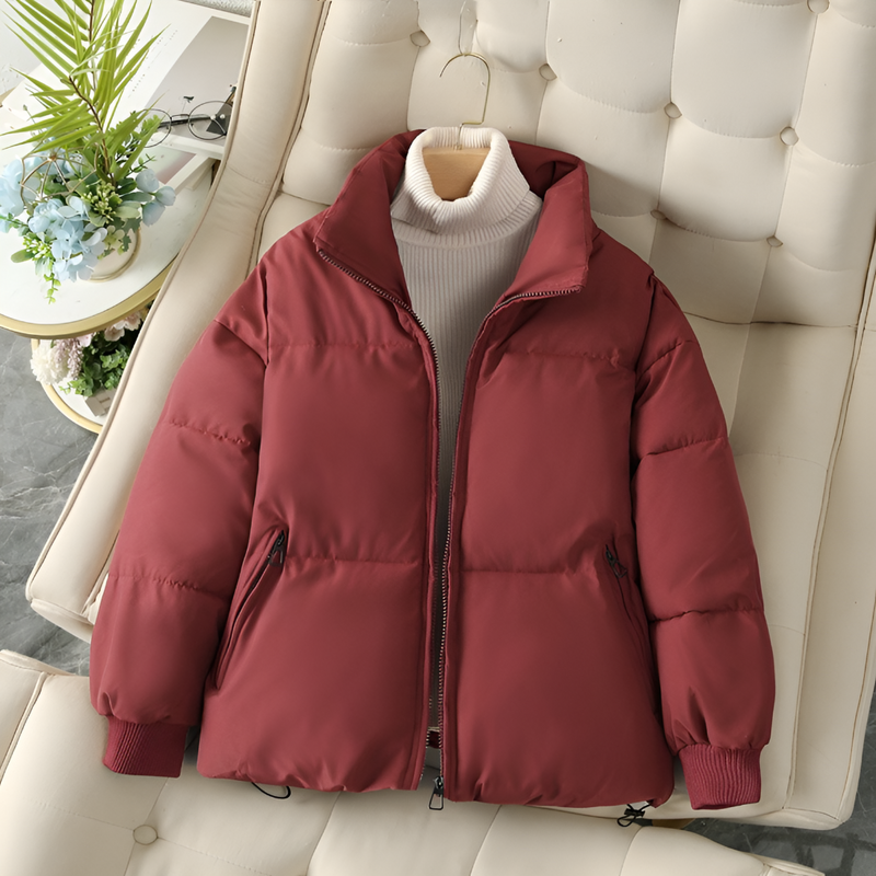 Damen Puffer Winterjacke Mit Hohem Kragen | Gesteppt