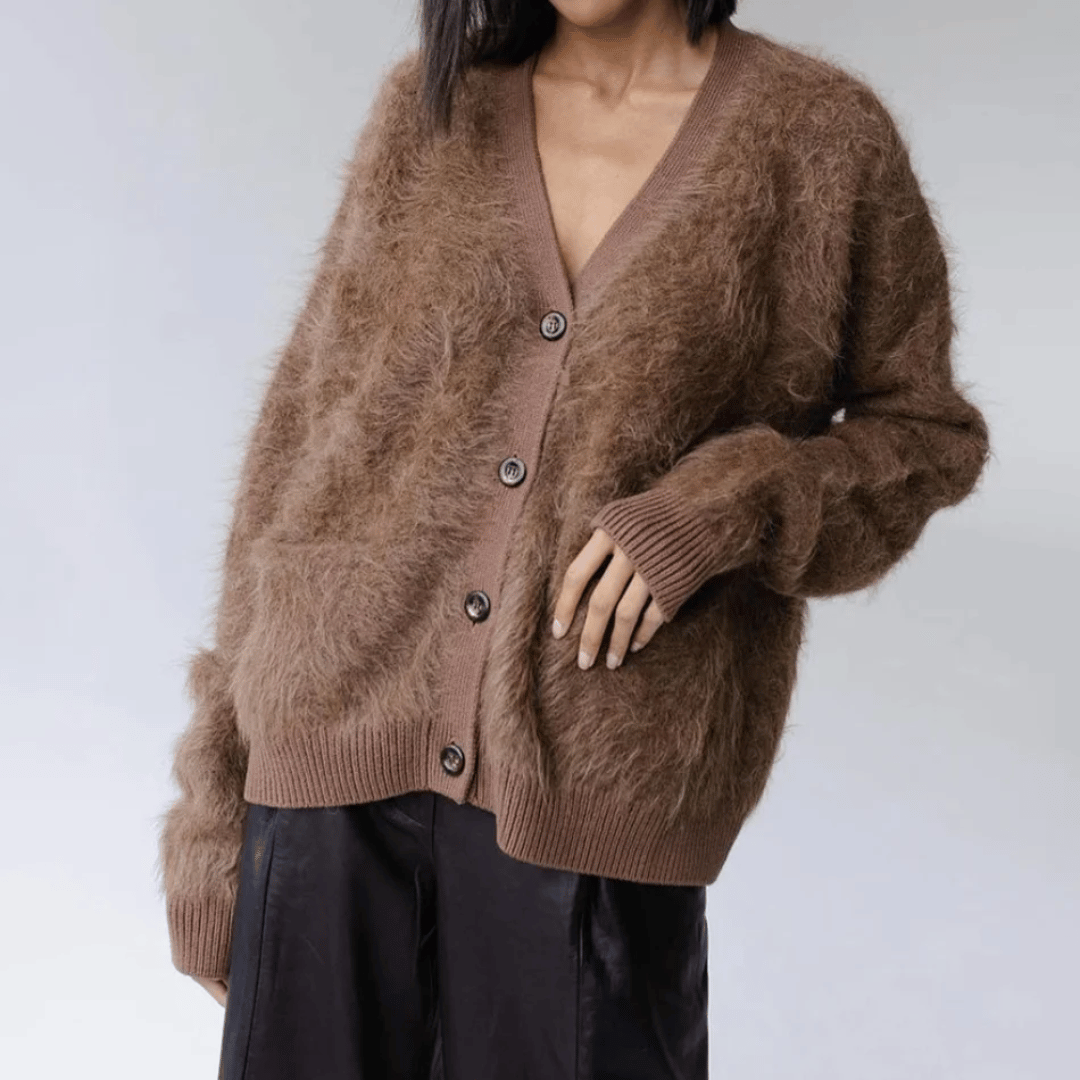 Lässiger Damen Cardigan Mit Knöpfen Und V-Ausschnitt | Winter