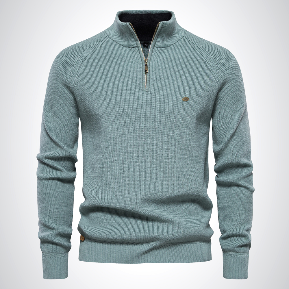 Herren Halbzip Pullover | Struktur Stil