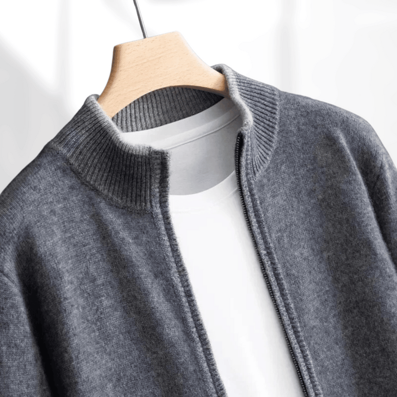 Herren Kaschmir Reißverschlussjacke Für Den Winter | Langarm