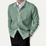Lässiger Herren-Cardigan Mit Kragen Und Knöpfen | Winter