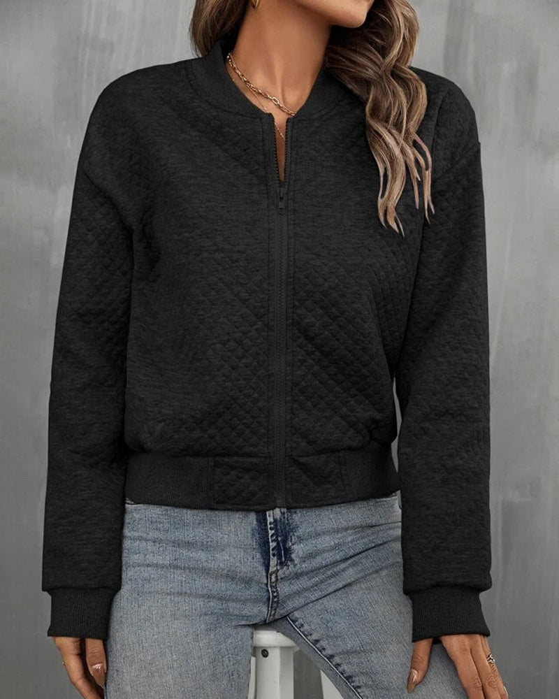 Bomberjacke Mit Reißverschluss Für Damen | Langarm