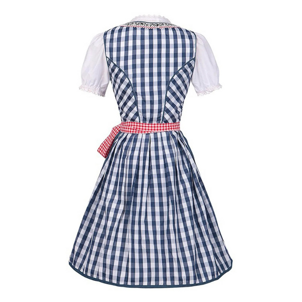Klassisches Blaues Oktoberfest-Dirndlkleid Für Damen