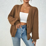 Winterliche Strickjacke Mit Knöpfen Für Damen | Langarm