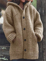 Übergroßer Cardigan Mit Kapuze Für Damen | Lang