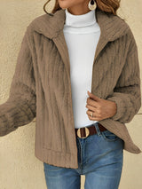 Teddyjacke Mit Hohem Kragen Für Frauen | Warm