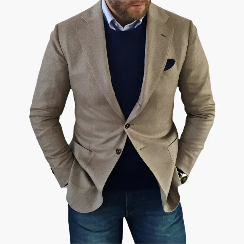 Herrenblazer Mit Knöpfen Und Langen Ärmeln | Tasche