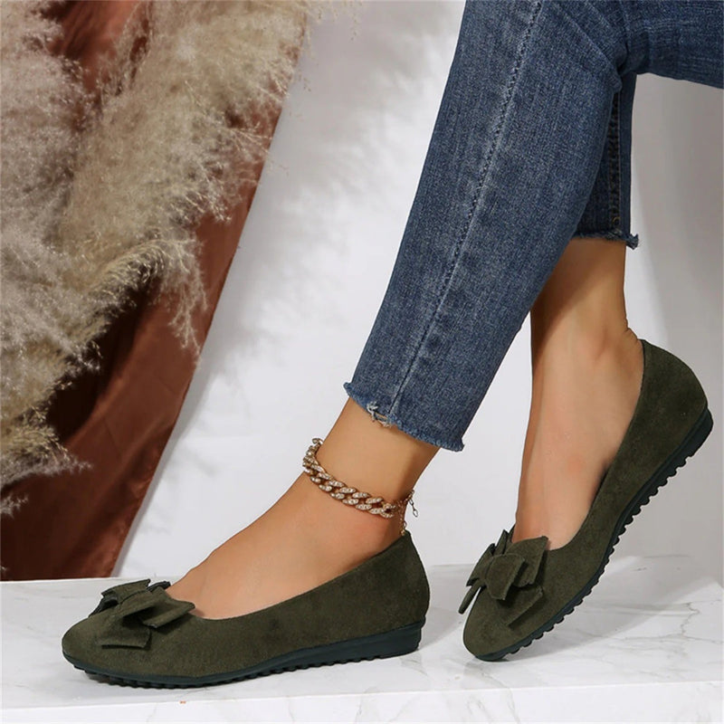 Elegante Flache Schuhe Mit Schleife Für Frauen