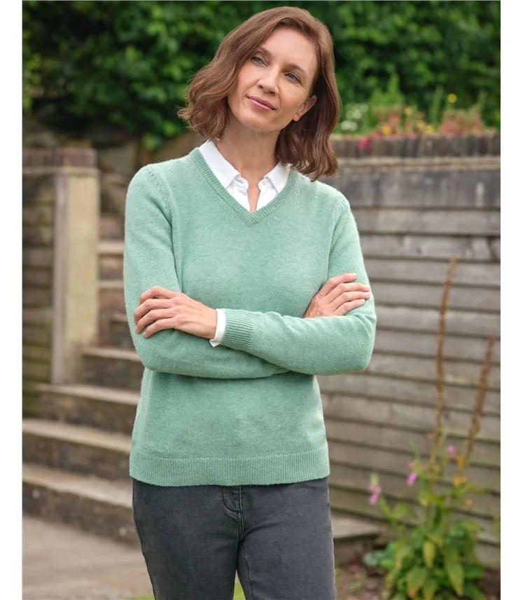 Damen V-Ausschnitt Pullover | Alltag Form