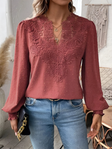 Jule - Damen V-Ausschnitt Bluse
