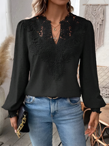 Jule - Damen V-Ausschnitt Bluse