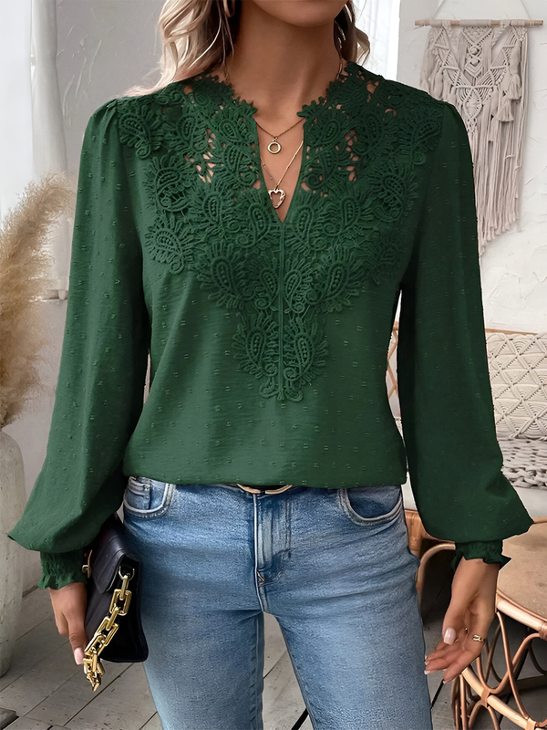 Jule - Damen V-Ausschnitt Bluse