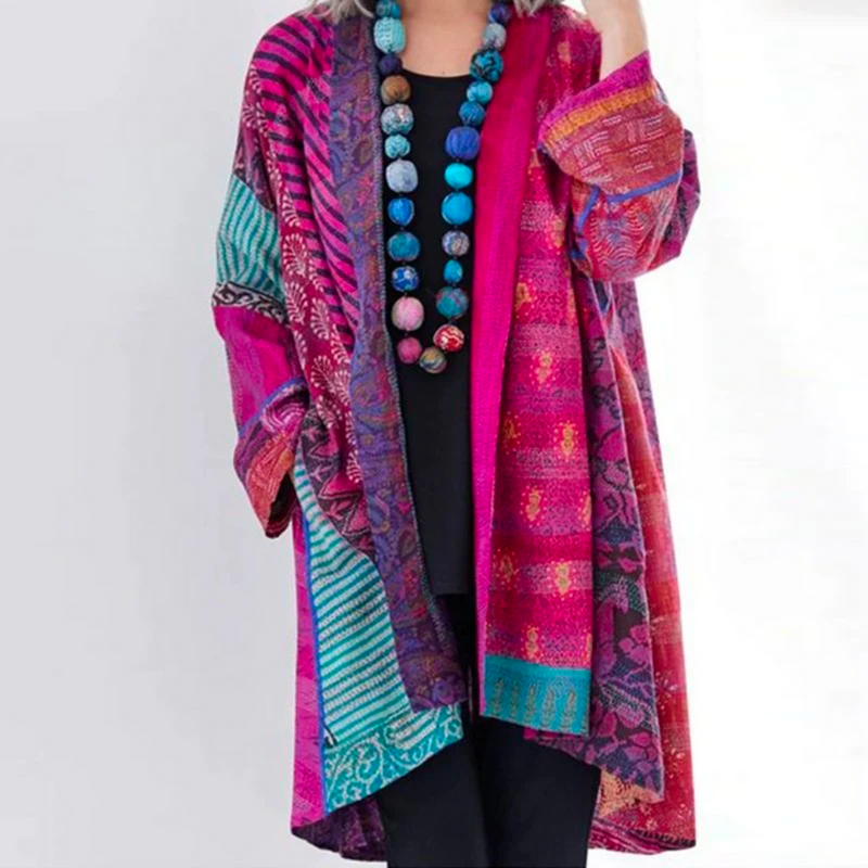 Bohème Kimono Strickjacke Für Frauen | Vintage