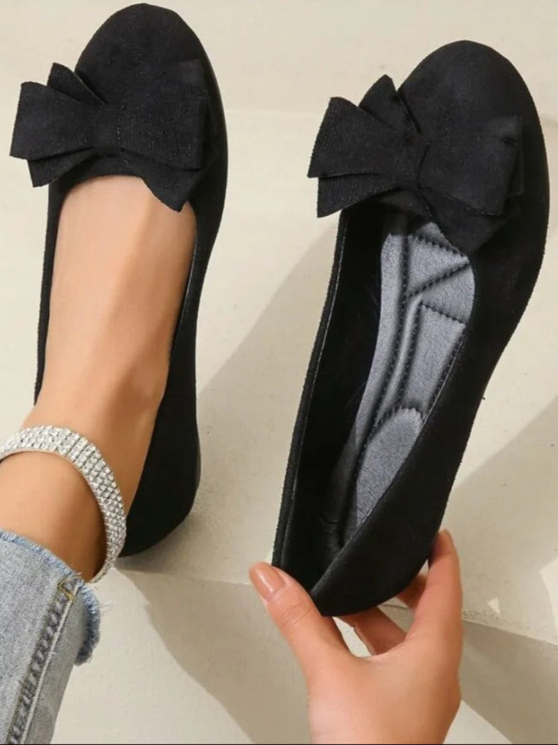 Elegante Flache Schuhe Mit Schleife Für Frauen