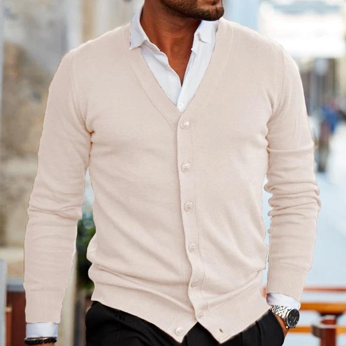 Strick-Cardigan Für Herren | Langarm
