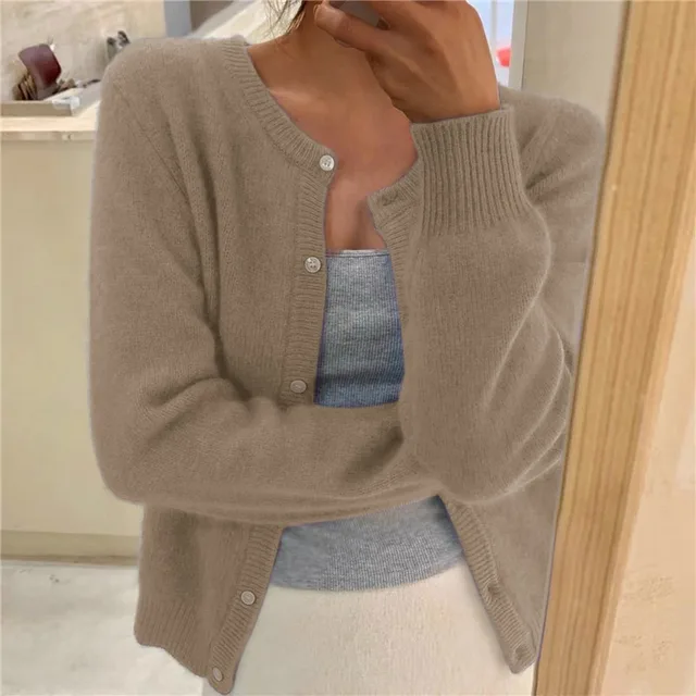 Damen Kaschmir Strickjacke Mit Knöpfen | Winter