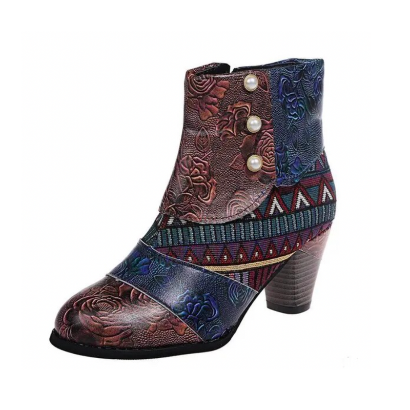 Lässige High-heel Stiefeletten Für Damen | Mit Reißverschluss