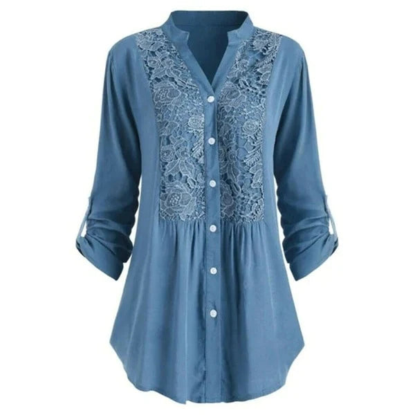Hailei - Freizeitbluse mit langen Ärmeln