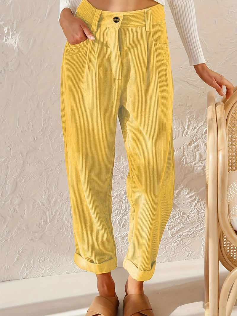 Bequeme Cordhosen Für Frauen | Hohe Taille