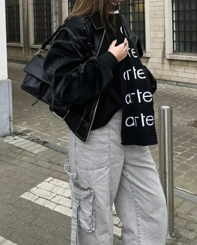 Stylische Oversize Bomberjacke Für Damen | Winter
