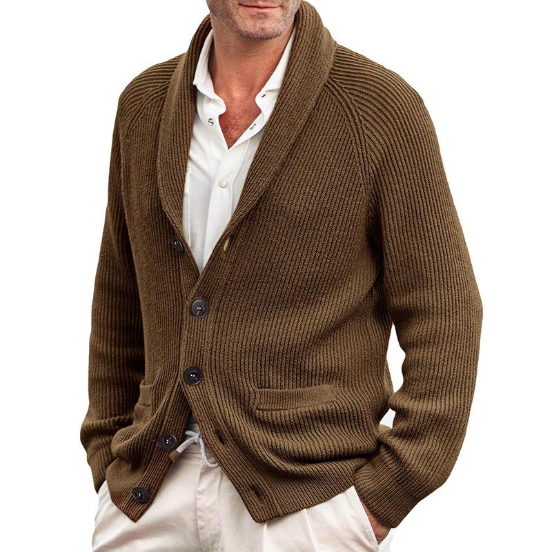 Winter-Strickjacke Mit Knöpfen Für Herren | Mit Tasche