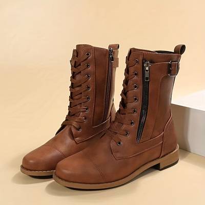 Neline - Stiefelette mit Reißverschluss und Spitze