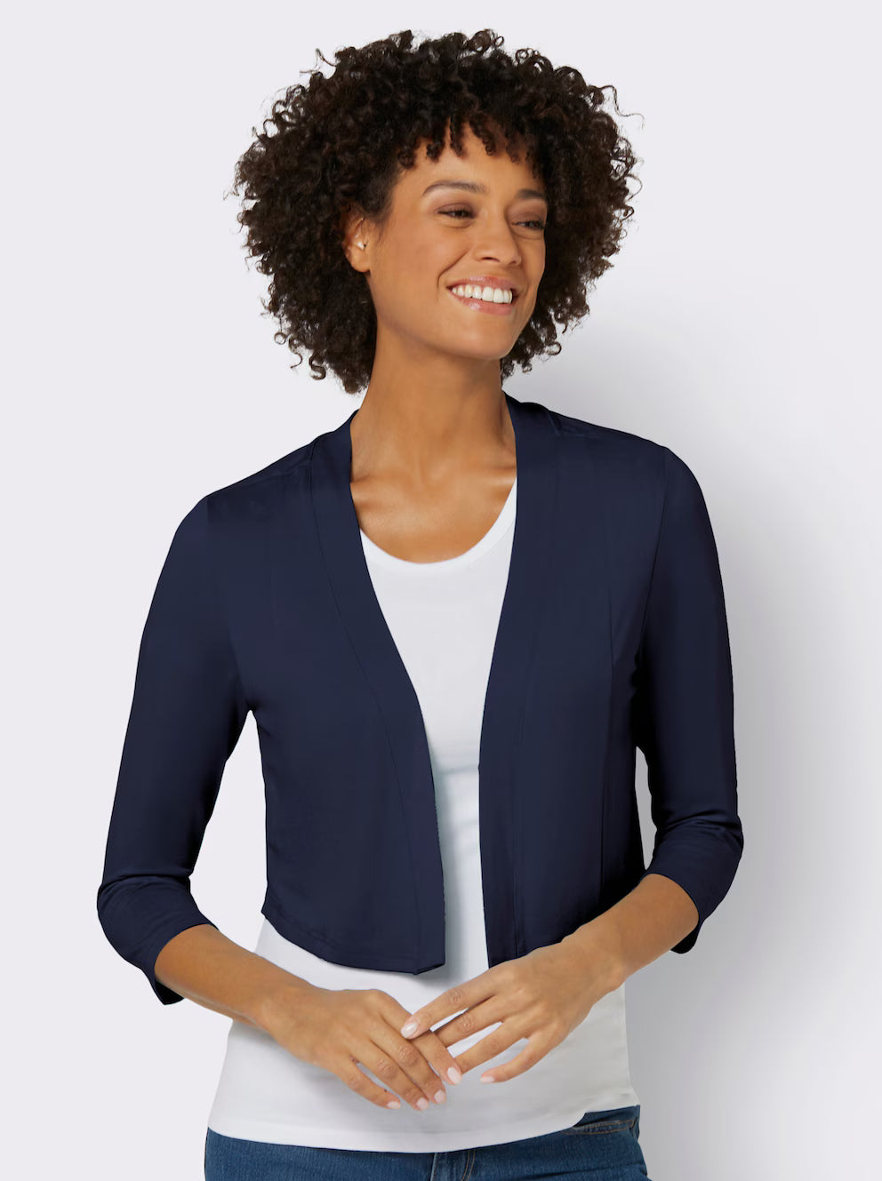 Damen Bolero Shirtjacke | Kurzform Vielseitiger Schnitt