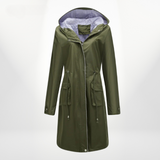 Regenjacke Mit Kapuze Für Damen | Gestreiftes Futter