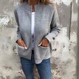 Alina - Strickstrickjacke mit Reißverschluss für Frauen