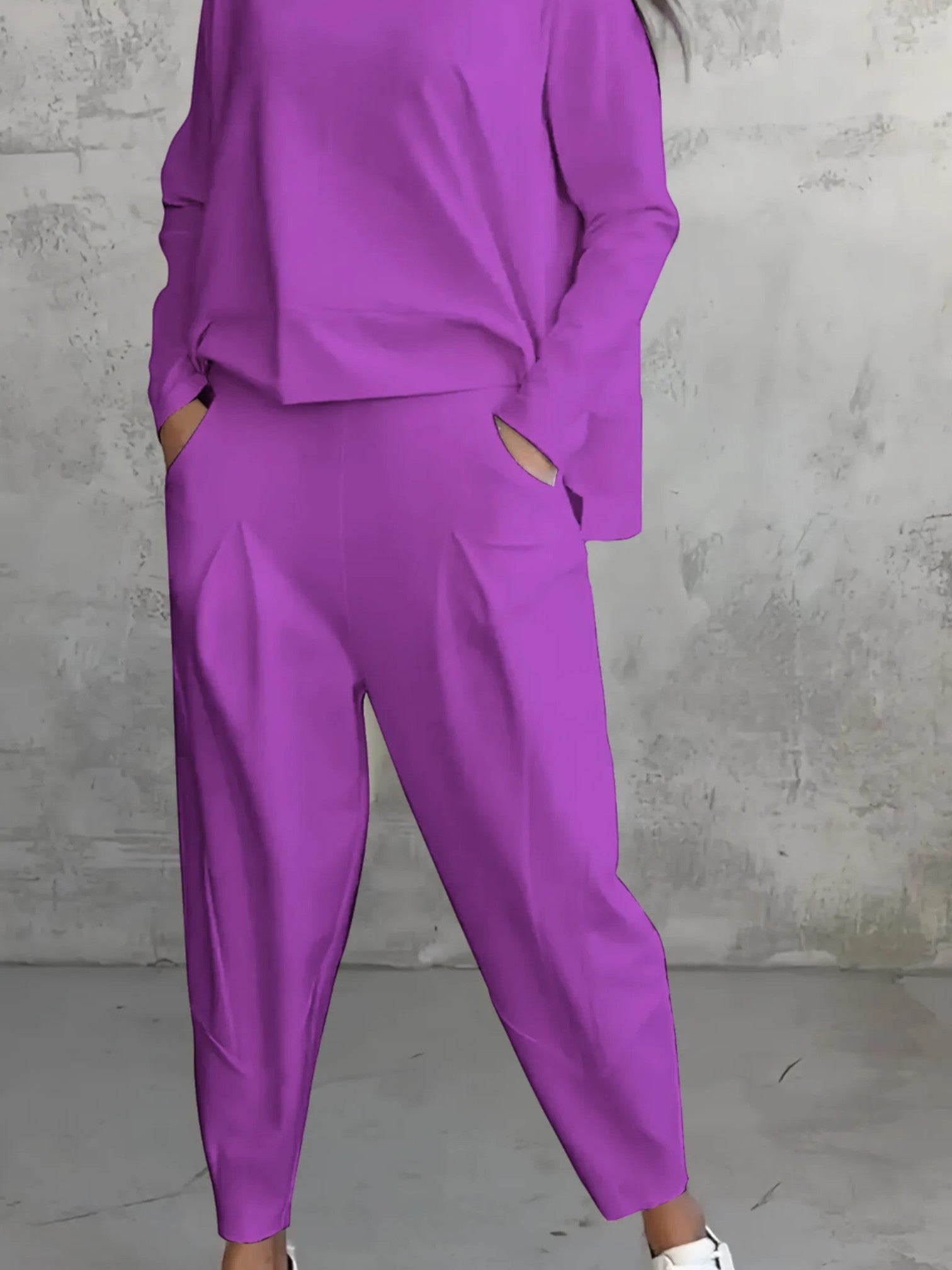 Elegantes zweiteiliges Set für Frauen | Oberteil & Haremshosen