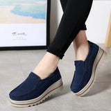 Lynn – Damen Plateau Loafer aus Wildleder
