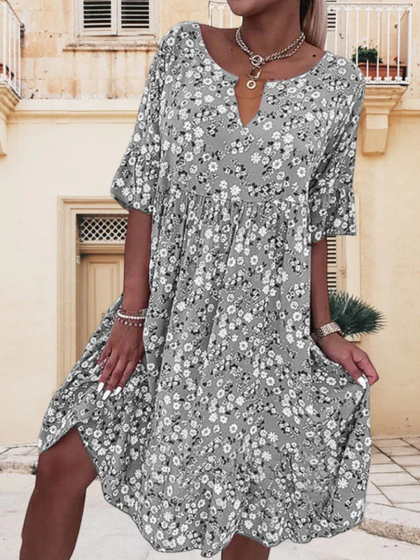 Vivienne | Geblümtes Sommerkleid Für Damen | Midi