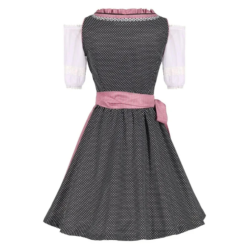 Klassisches Oktoberfest Dirndlkleid Mit Spitzenbesatz